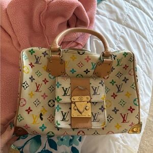 Louis Vuitton White Multicolor Satchel